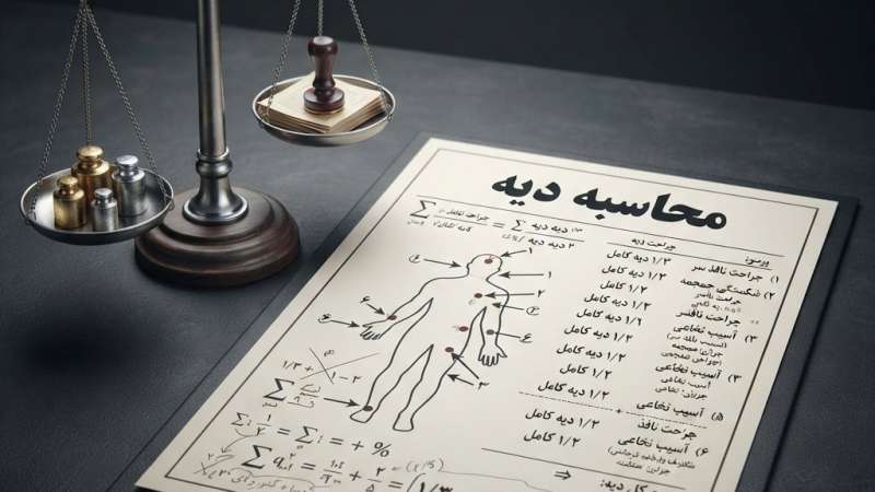 نحوه محاسبه دیه چند ضربه همزمان که منجر به فوت میشود